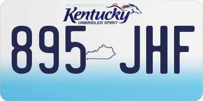 KY license plate 895JHF