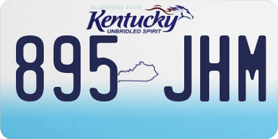 KY license plate 895JHM