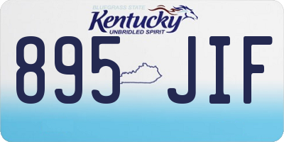 KY license plate 895JIF