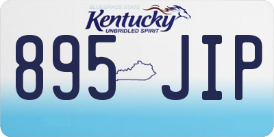 KY license plate 895JIP