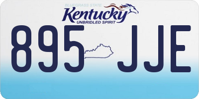 KY license plate 895JJE
