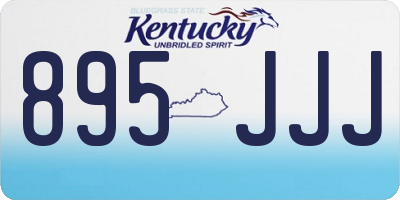 KY license plate 895JJJ