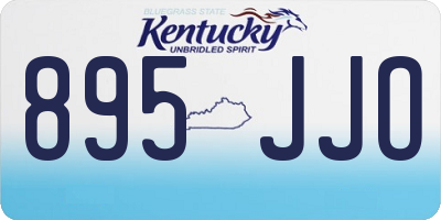 KY license plate 895JJO
