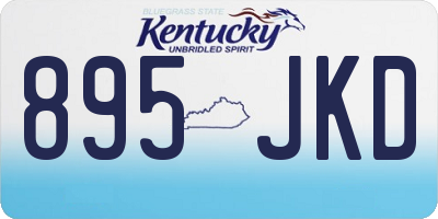KY license plate 895JKD