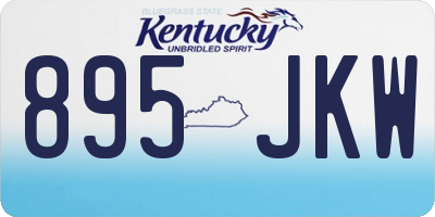 KY license plate 895JKW