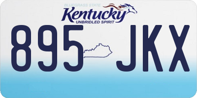 KY license plate 895JKX