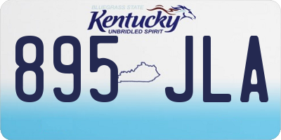 KY license plate 895JLA