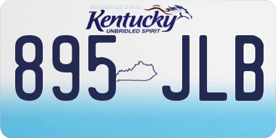 KY license plate 895JLB