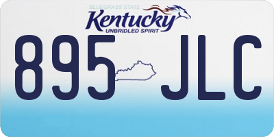 KY license plate 895JLC