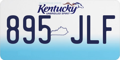 KY license plate 895JLF