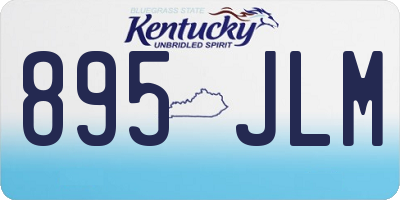 KY license plate 895JLM