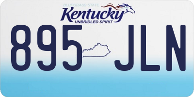 KY license plate 895JLN