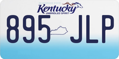 KY license plate 895JLP