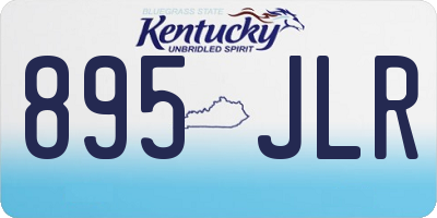 KY license plate 895JLR