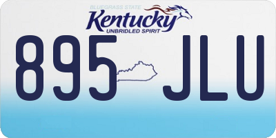 KY license plate 895JLU
