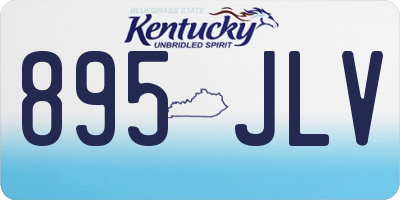 KY license plate 895JLV
