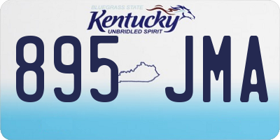 KY license plate 895JMA