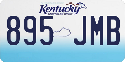 KY license plate 895JMB