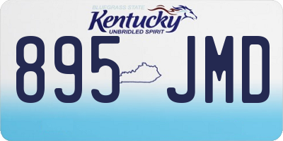 KY license plate 895JMD