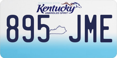 KY license plate 895JME