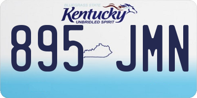 KY license plate 895JMN