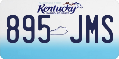 KY license plate 895JMS
