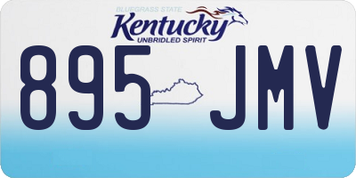 KY license plate 895JMV