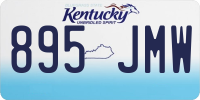 KY license plate 895JMW