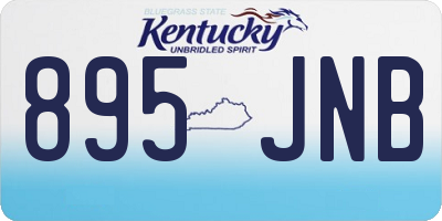 KY license plate 895JNB