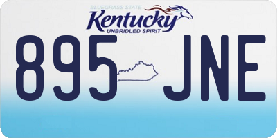 KY license plate 895JNE