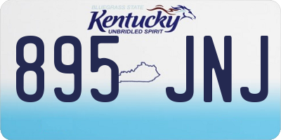 KY license plate 895JNJ