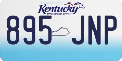 KY license plate 895JNP