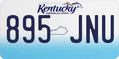 KY license plate 895JNU