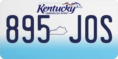KY license plate 895JOS