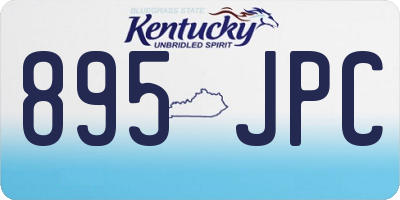 KY license plate 895JPC