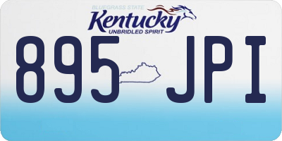 KY license plate 895JPI