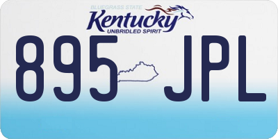 KY license plate 895JPL