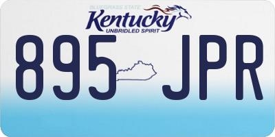 KY license plate 895JPR