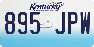 KY license plate 895JPW