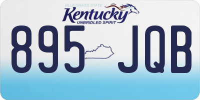 KY license plate 895JQB