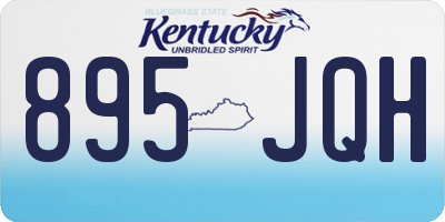 KY license plate 895JQH