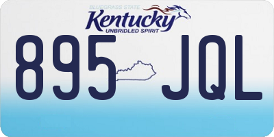KY license plate 895JQL