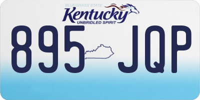 KY license plate 895JQP
