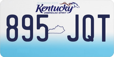 KY license plate 895JQT