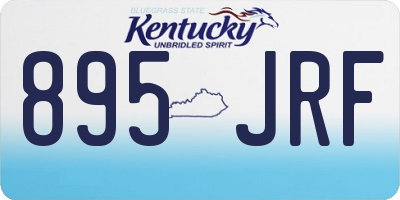 KY license plate 895JRF