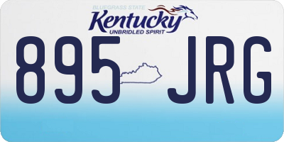 KY license plate 895JRG