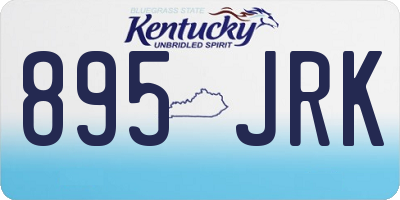 KY license plate 895JRK