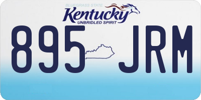 KY license plate 895JRM