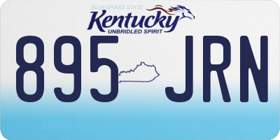 KY license plate 895JRN