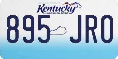 KY license plate 895JRO